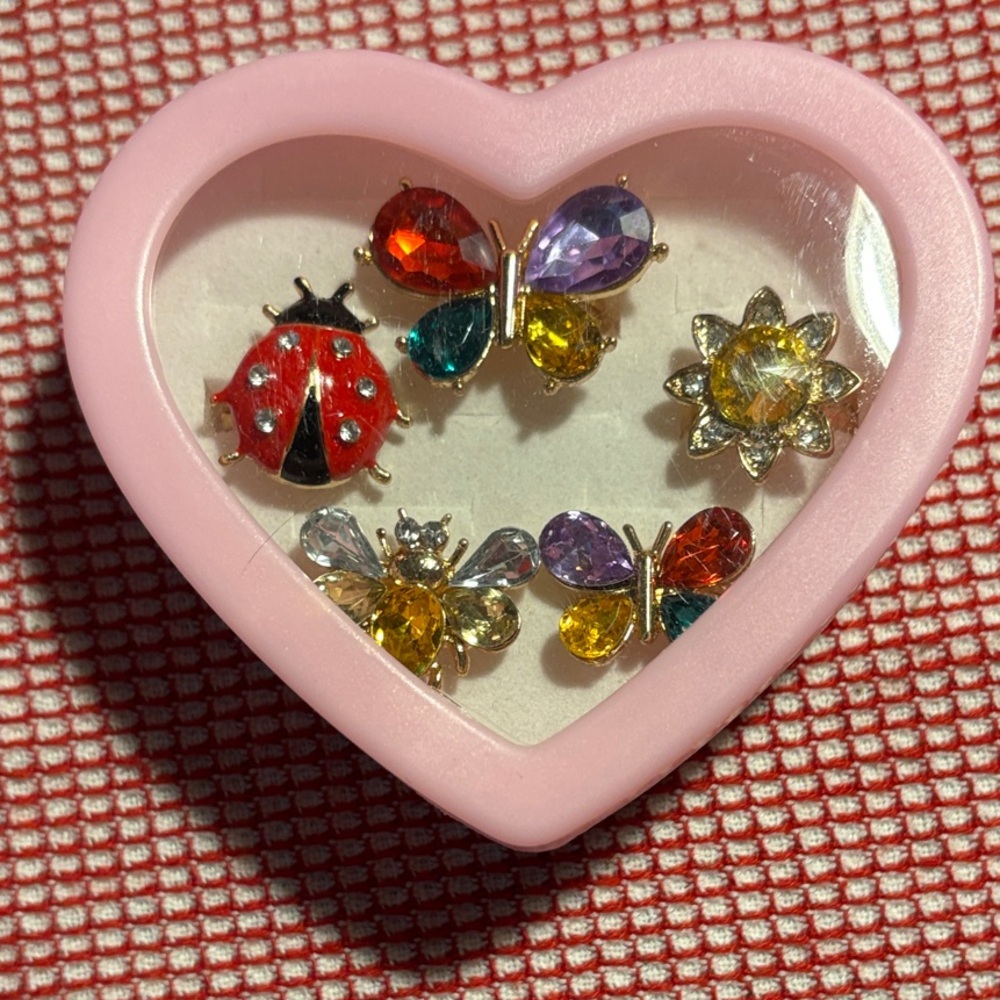 Colorful Insect and Flower Ring Set - Picture 1 of 4